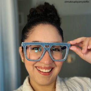 🤓 Prescription Glasses Zeelool- Rubin- Denim Blue Square Frame Fashion Glasses🤓